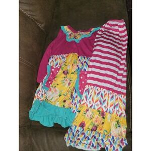 Boutique dress and leggings size‎ 7 8 flared ruffles